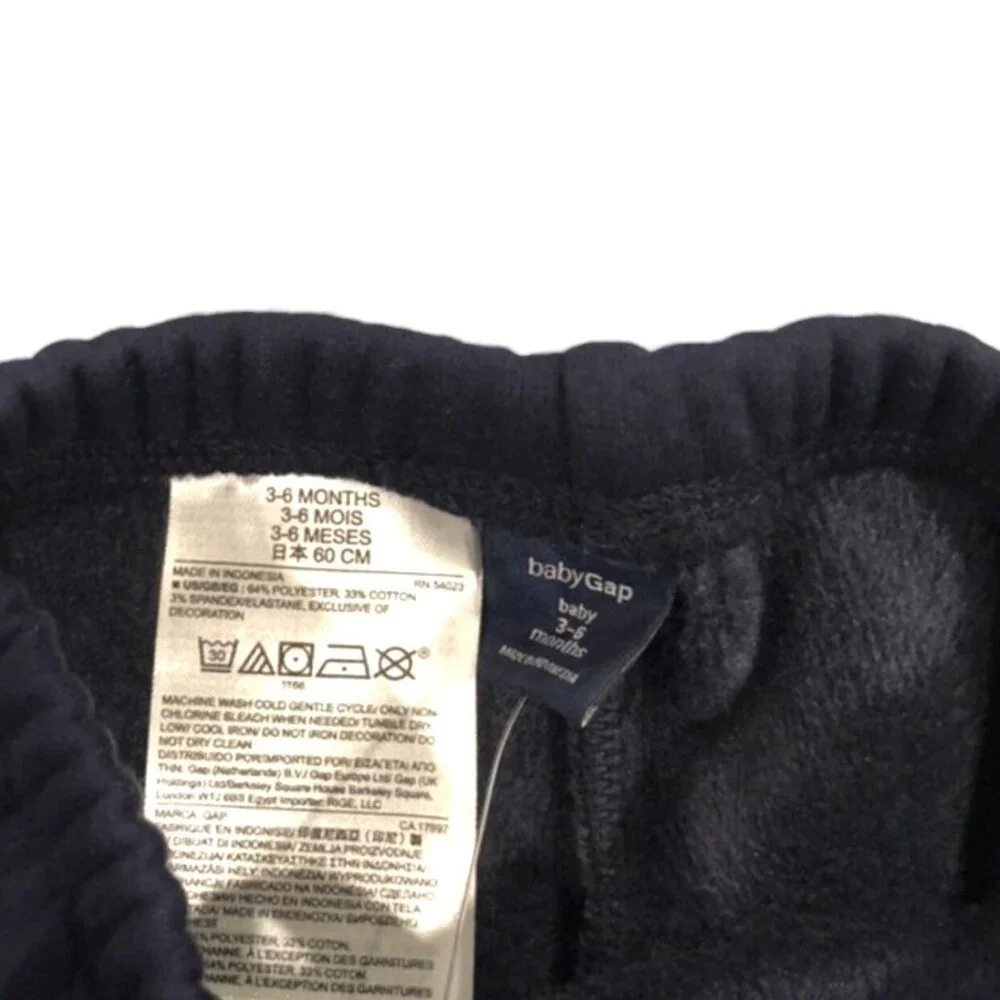 NEW Baby Gap 3-6m Navy Blue Lined Sweat Pants
